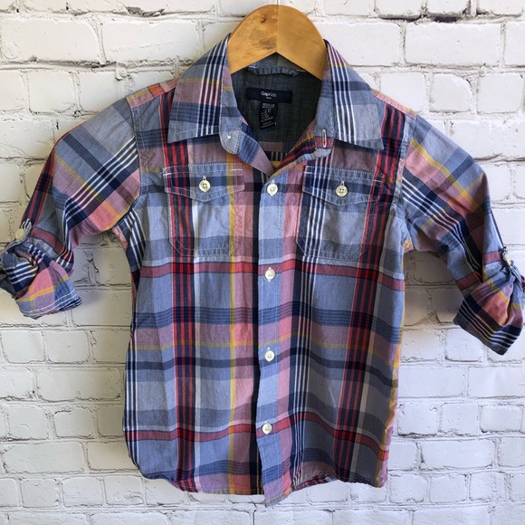 GAP Other - GAP Boys Button Down Plaid Shirt Size 4 / 5